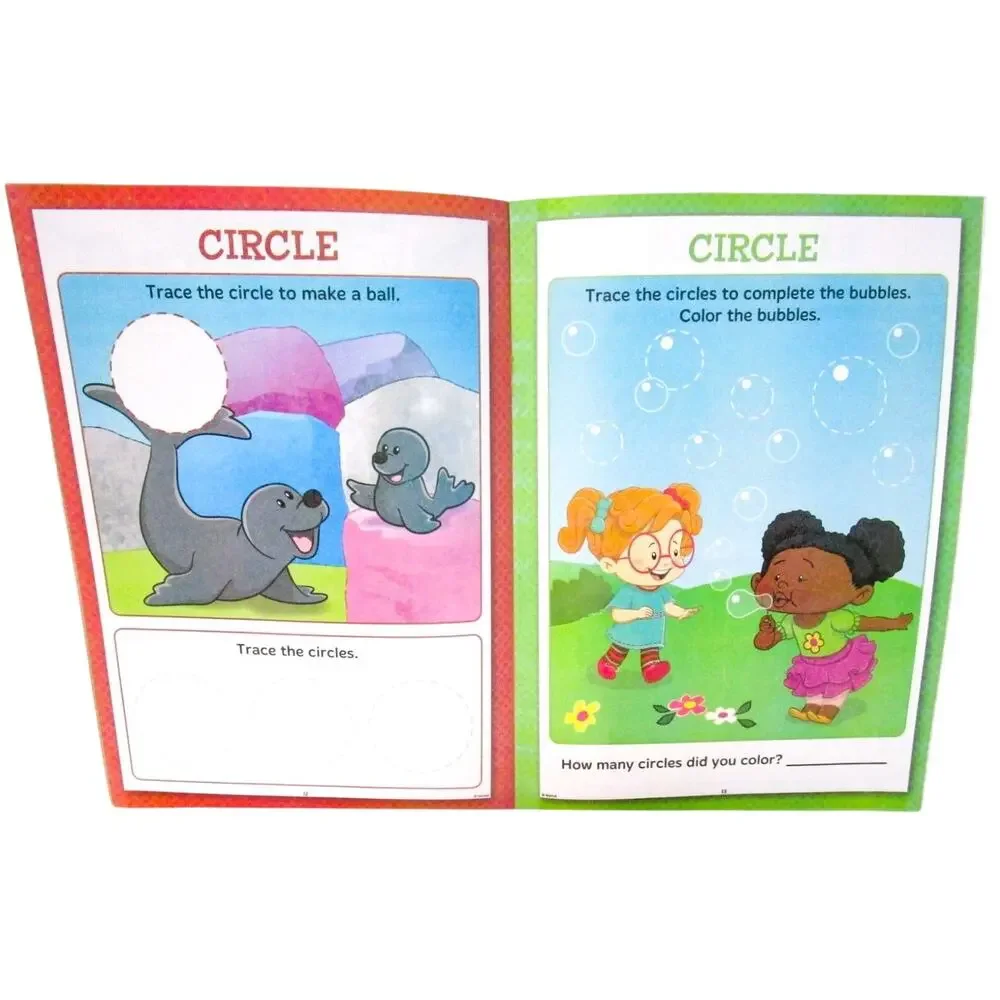 Fisher Price Little People Colors and Shapes Workbook 2016 Preschool Learning